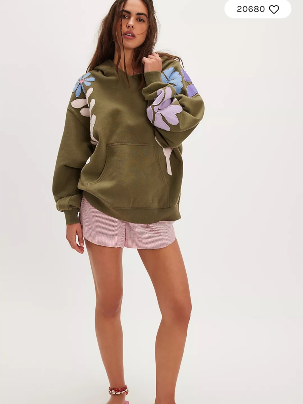 Free People We The Free It's A Vibe Flowers Hoodie NWOT size medium - Picture 4 of 7